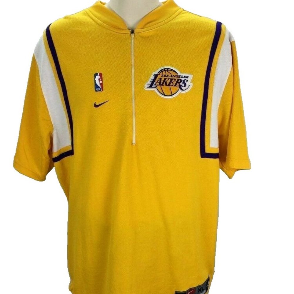 VTG Los Angeles Lakers NBA Nike Zip Warm Up Jacket XL Shooting Basketball Kobe‎